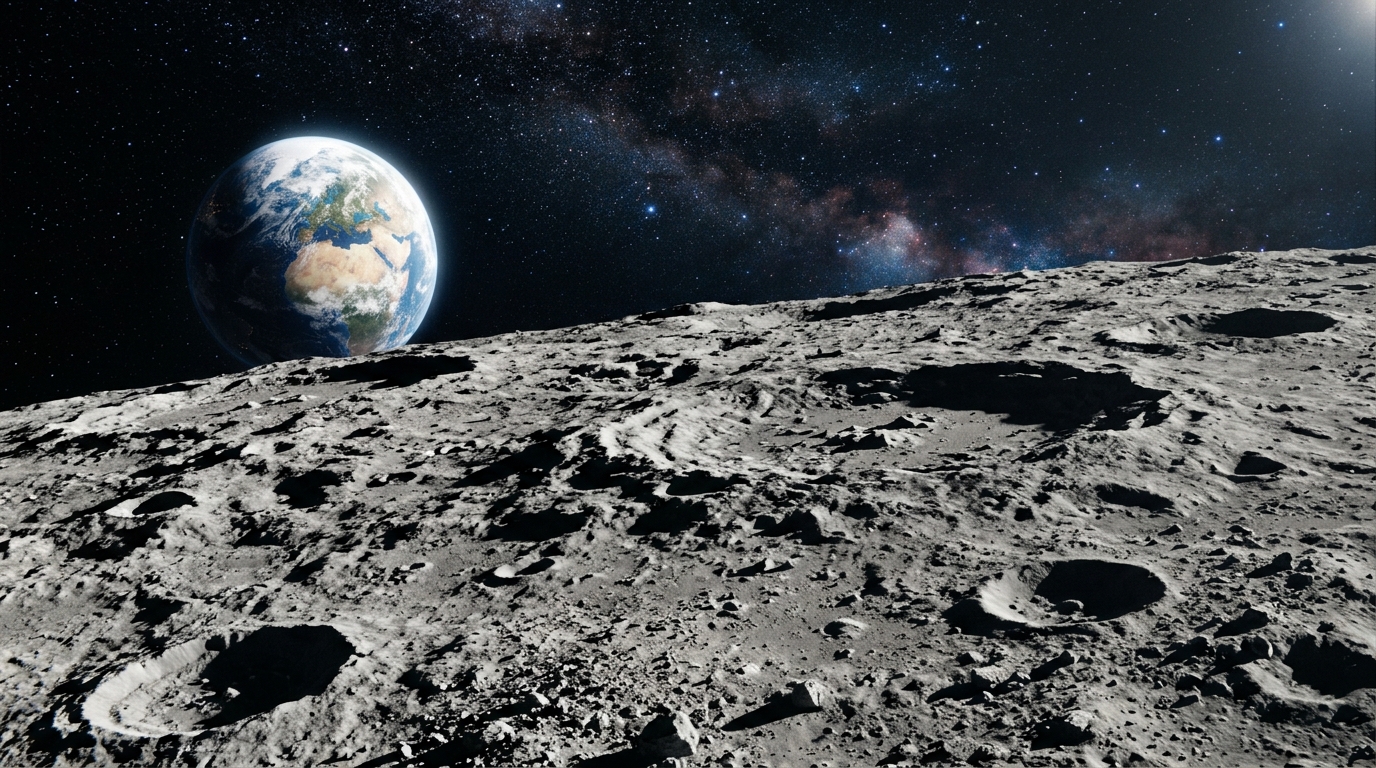 Lunar Surface and Space